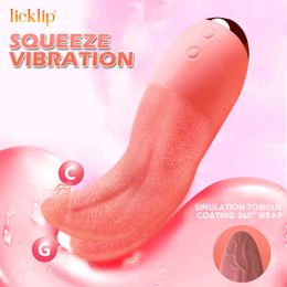 Vibrators Realistic Licking Tongue for Women g Spot Stimulator Vagina Clitoris Masturbator Female Orgasm Machine 18+ 230626