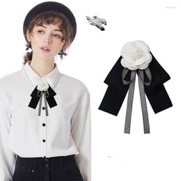 Brooches Fashion Houndstooth Big Bow Tie Luxury Pins NecktieWomen Girls Collar Blouse Jacket Dress Hair Accessories