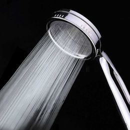 Bathroom Shower Heads High Turbo Pressure Shower Head Water Saving Showerhead Boosting Spray Bath Handheld Shower HeadBathroom Accessories R230627