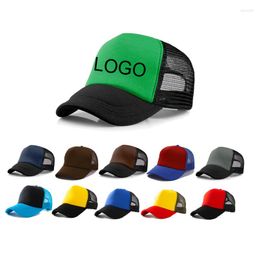 Berets Colours Adjustable Team Logo Print Foam Mesh Trucker Hat Baseball Cap Dad Summer Net Truck Driver