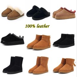 Designer Women Snow Boots Warm Platform Australian Boot Indoor Australia Tazz Slipper House Shoe Winter Lazy Fur Booties size35-43