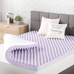 Mattress Pad Mellow 3" Memory Foam Egg Crate Topper with Lavender Infusion 230626