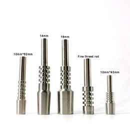 Smoke Titanium Nails 10mm 14mm 18mm Smoking Accessories Fine Thread Rod With Philtre Screen Smoking Pipe Accessories Oil Dab Rig Dab For Glass Bongs