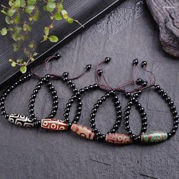 Strand Authentic Tibetan Old Agate 39-eye God Beads Bracelet Eye Jewelry Religious Rosary