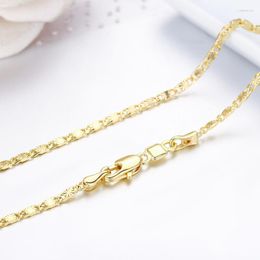 Chains 35-80cm Brass Gold Colour Carved Tile Chain Necklace For Pendants Jewellery Mens Women Jewellery Wholesale Ketting Collier Kolye