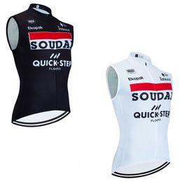 Cycling Jackets Quick Step Team Cycling Vest Jersey Men Summer Bike Windbreaker Ropa Ciclismo Sleeveless Bicycl Maillot Jersey 230626