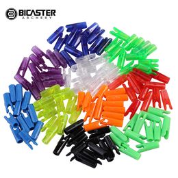 Bow Arrow Bicaster 100pcs Arrow Pin Nocks Plastic Size S for 3.2/4.2/6.2mm Shaft Archery Recurve BowsHKD230626