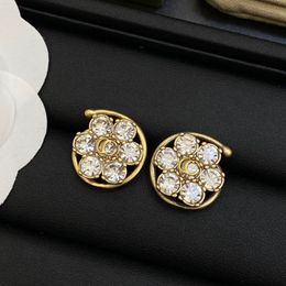 With Pouch Extravagant Stud Earrings Colorful Diamonds Top Quality Luxury Brass Women Designer Earrings