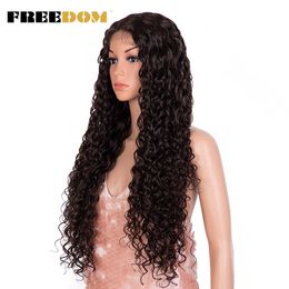 Nxy Synthetic Lace Front Wig Long Curly Wig 30 inch Blonde Ginger Lace Wigs For Black Women Cosplay Wigs 230524