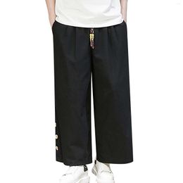 Men's Pants American Retro Hip Hop Large Pockets Design Sense Wide Leg Work Punch Fashion Star Apparel 10 Memory Foam Big N Tall