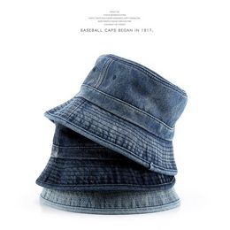 SLECKTON Fashion Denim Bucket Hats for Women and Men High Quality Casual Cotton Hat Summer Girls Boys Sun Caps Fisherman's Hats