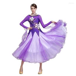 Stage Wear B-15147 Fancy Competition Performance Dance Dress Ballroom Standard Dresses Girls