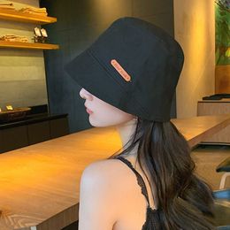 New Spring Summer Outdoor Tour Bucket Hat Lady Girl Solid Colour Sun Visor Hat Foldable Sun Protection Fisherman Panama Basin Cap