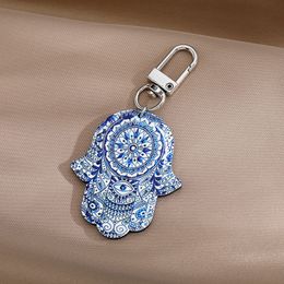 Classic Design Vintage Pattern Hand Evil Eye Key Rings Decorate Jewellery