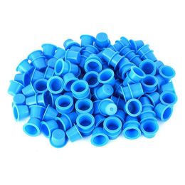 Stand And Racks 500Pcs Blue Yellow Plastic Tattoo Ink Cups Medium For Permanent Makeup Eyebrow Pigment Container Caps Disposable Dro Dh8V0