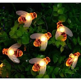 Garden Decorations Solar Little Bee Light String Outdoor Waterproof Color Lawn Decoration Flashing LED 5m Line