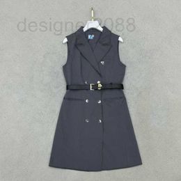 Basic & Casual Dresses designer Summer New Commuter Style Simple, Fashionable, Elegant and Triangle Decorative Vest Dress 0WLE