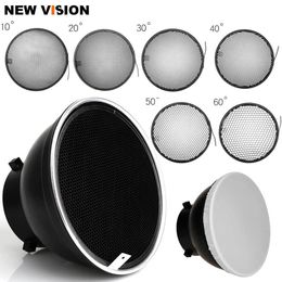 Flash Diffusers 7inch 18cm Standard Reflector Diffuser with 102030405060 Degree Honeycomb Grid for Bowens Mount Studio Light Strobe 230626
