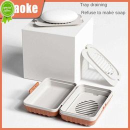 New Creative Soap Box Thickened Soap Dish With Cover Fashionable Soap Holder Bathroom Accessories For Home Travel Soap Rack