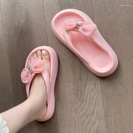 Sandals Ladies Slippers Green Platform Shoes Summer Flip Flops Women Flower Rhinestone Casual Designer Sandale Femme