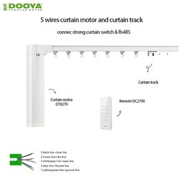 Curtain Poles DOOYA electrical motor DT82TV 110-240V RS485 dry contact Silent Motorised curtain motor Motorised Electric Curtain Track rail 230626