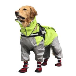 Shoes 4 Pc/set Pet Waterproof Rain Shoes for Medium Large Dogs Multi Colors Optional Dog Rain Boots