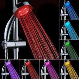 Bathroom Shower Heads Colour LED Light Shower No Battery Automatic Glowing Colour Changing Shower Head for Romantic Automatic Bathroom Decor R230627