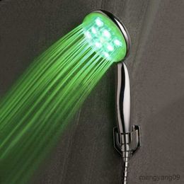 Bathroom Shower Heads Water Saving Colourful LED Light Bath Shower head Held Bathroom Shower Head Philtre Nozzle R230627