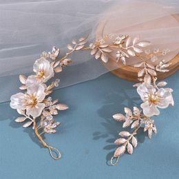 Hair Clips Flower Leaf Hairband Comb Wedding Accessories 2023 Fashion Bridal Tiaras U-shaped Hairpin Clip Charm Princess Jewellery