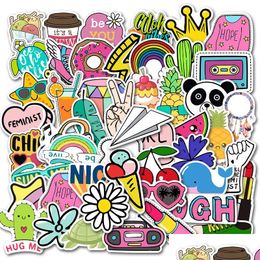 Car Stickers Pack Of 50Pcs Wholesale Cartoon Cute Vsco Waterproof Sticker For Lage Laptop Skateboard Notebook Water Bottle Decals Ki Dhkyx