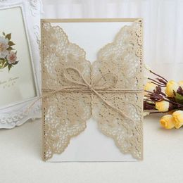 Hangers Racks 10Pcs Wedding Invitation Cards Kit with Envelopes Seals Personalised Printing x0710