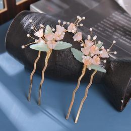 Hair Clips Beautiful Side Comb Delicate Flower & Leaves Hairpin Chinese Style Insert Party Date Jewellery LB