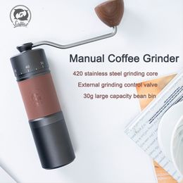 Manual Coffee Grinders ICAFILAS Manual Grinder Stainless Steel precision adjustable non-adjustable coffee powder thickness can be cleaned burr 230627