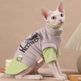 Clothing Cat Clothes for Sphinx Hairless Cats Clothing Winter Jacket Sweater Costume Warm Shirt Suit for Cat Puppy Dog Pet Clothes