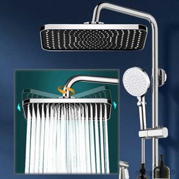 Bathroom Shower Heads Bathroom Large Rainfall Shower Head High Pressure Top Rain Shower Heads Accessories Adjustable Showerhead Parts R230627