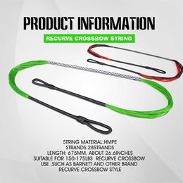 Bow Arrow 1pcs 675mm Strings 26.6 Inch 1600D/share*28 strands Suitable for recurve 80-175 LBS BARNETT series Recurve CROHKD230626