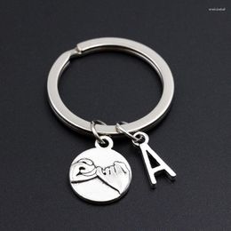 Keychains Custom A-Z Initial Letter Pinky Promise DIY Keyring For Friend Couple Boyfriend Girlfriend Gift Men Women Fashion Keychain