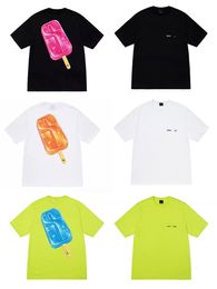 Men's T-Shirts Designer Ice-Cream Stick Printing Cartoon Custom Graphic T Shirt