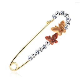 Brooches Butterfly Enamel Insect Rhinestone Brooch Banquet Jewelry Lapel Pin Cardigan Dress Shirt Accessories
