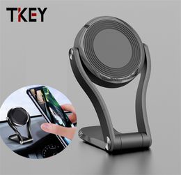 TKEY Magnetic Car phone Holder 360 Rotating Folding Strong Magnet Bracket For Iphone Samsung S20 Xiaomi Huawei Universal Mount