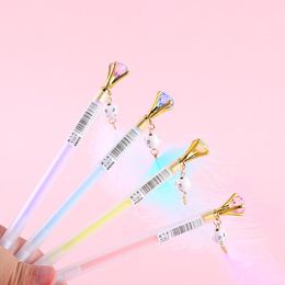 Pencils 36 pcs/lot Diamond Feather Pendant Mechanical Pencil Cute Automatic Pen Stationery gift School Office writing Supplies