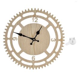 Wall Clocks Industrial Silent Hollow Wooden Clock For Office Family Bedroom