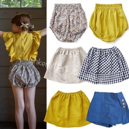 Shorts EnkeliBB SP 22 SS Kids Girls Summer Shorts Top Quality Cotton and Linen Made Girls Floral Pattern Bloomers Beautiful 230627