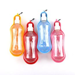 Travel Dog Water Bottle Portable Outdoor Puppy Drinking Bowl Pet Plastic Foldable Water Cup Dog Accessories 250ml/500ml