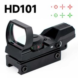 Telescope Binoculars HD101 Red Dot Adjustab Shooting Aiming Optical Instrument Rction Tactical Red Green Point Aiming Tescope HKD230627