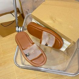 Casual Shoes top quality Women's summer flat bottom sexy women's fashion outdoor beach sandals designer high slide leather platform House slippers BR2605