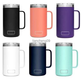 24oz Mug Stainless Steel Tumbler Yetys Milk Cup Double Wall Garrafa Vacuum Insulated Wine Glass With Handle Coffee Water Bottle L230620