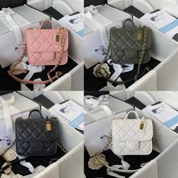 cc bag 22k Designer chan nel Handbag Ball caviar cowhide Shoulder Bag Clutch Flap Tote Bags 8A quality lady fashion mini Wallet Gold chain crossbody purse MGHG