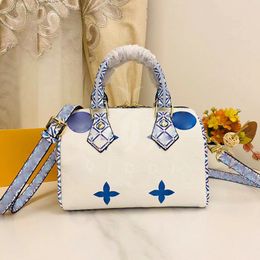 Fashion women tote bag casual single shoulder pillow bag letter print embossed grained leather small crossbody bag