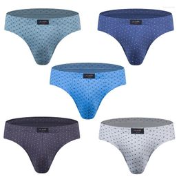 Underpants Pants Men's Cotton Underwear Fashion Print Briefs Comfortable Man Panties Breathable U Convex Shorts